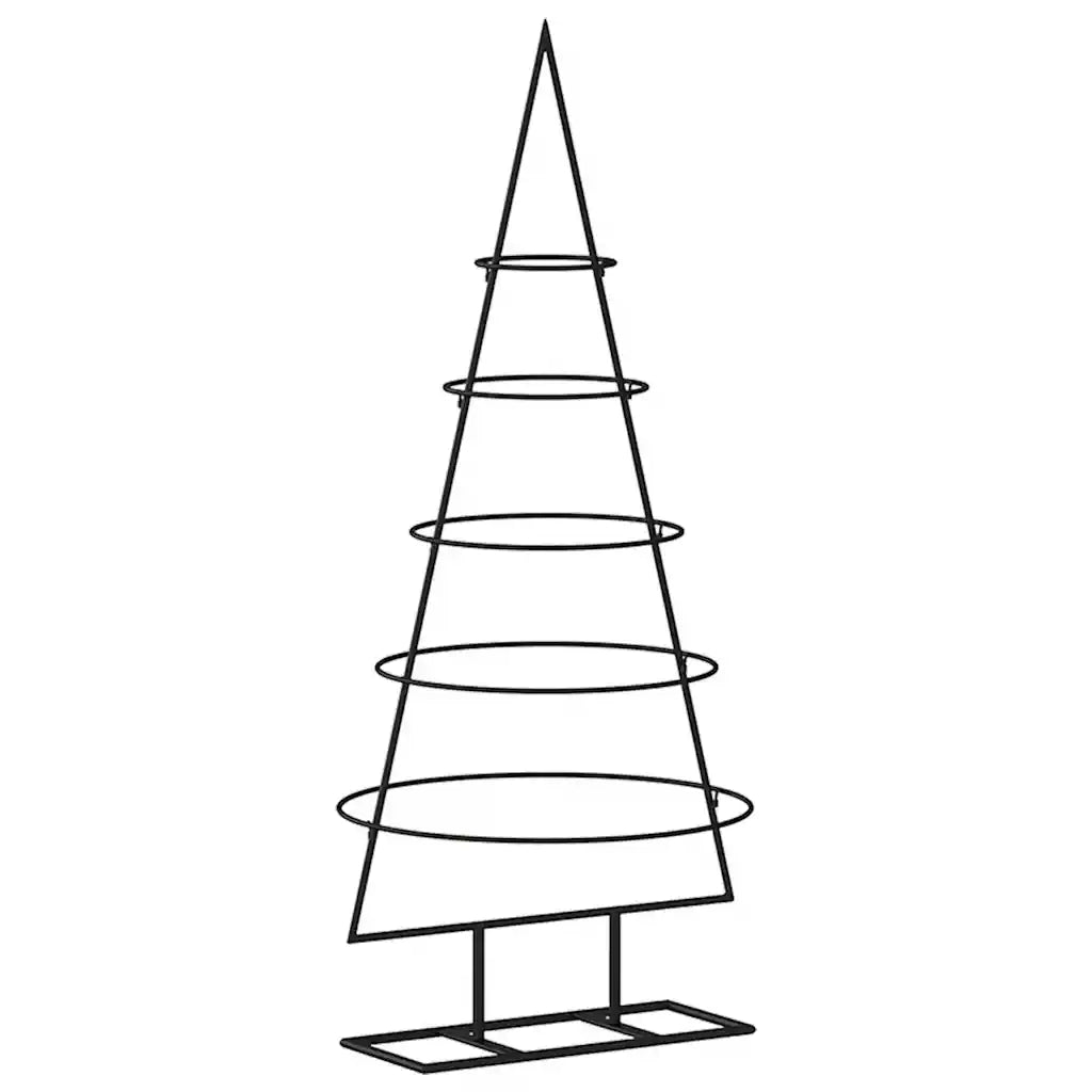 vidaXL Albero di Natale Decorativo in Metallo Nero 90 cm