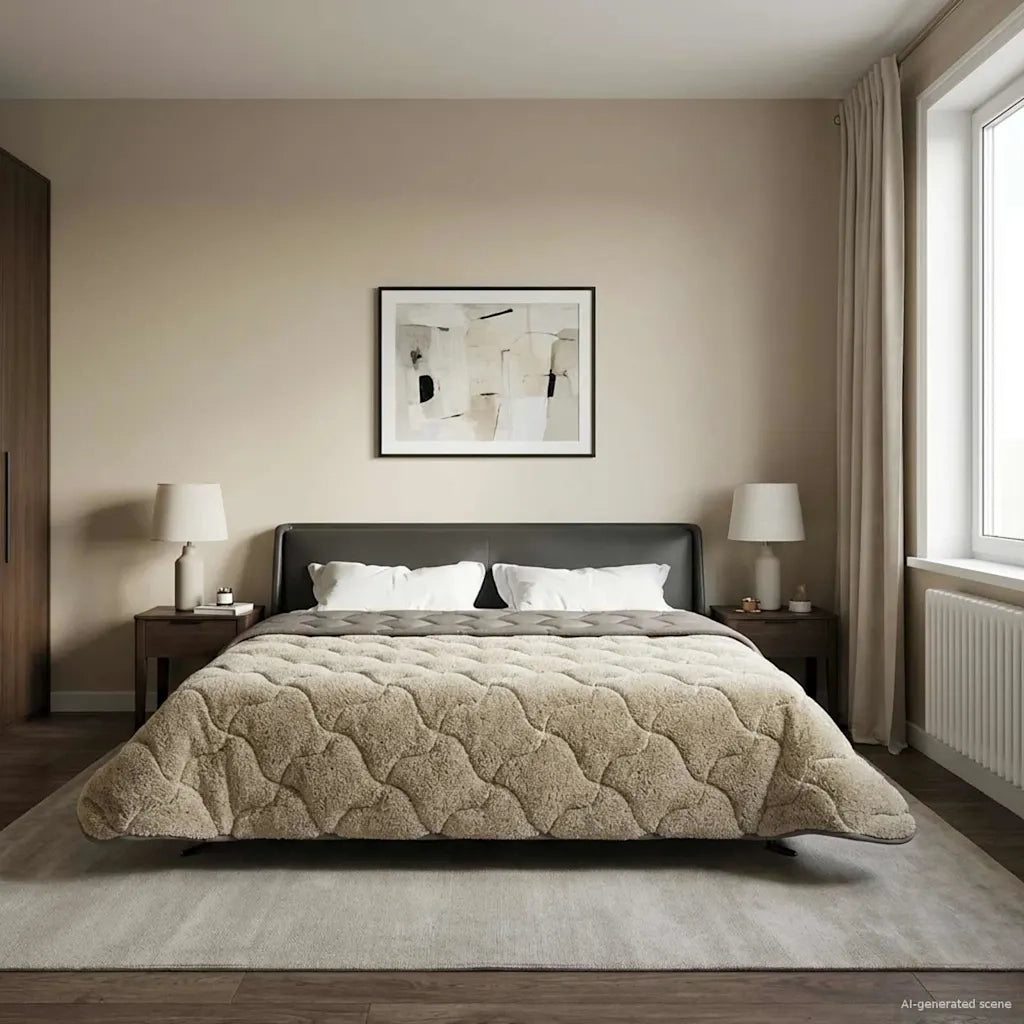Piumone Completo Annuale Trapuntato Grigio chiaro 200 x 240 cm 42026245