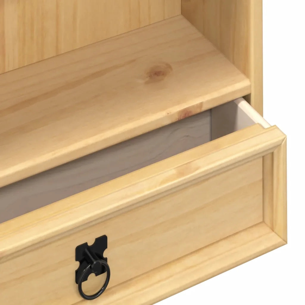 Mobile Porta CD Corona 52x17,5x103 cm in Legno Massello di Pino