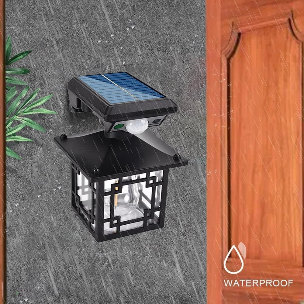 Trade Shop - Luce Solare Da Esterno Sensore Movimento Ip65 Lampada Da Parete Giardino Cortile -