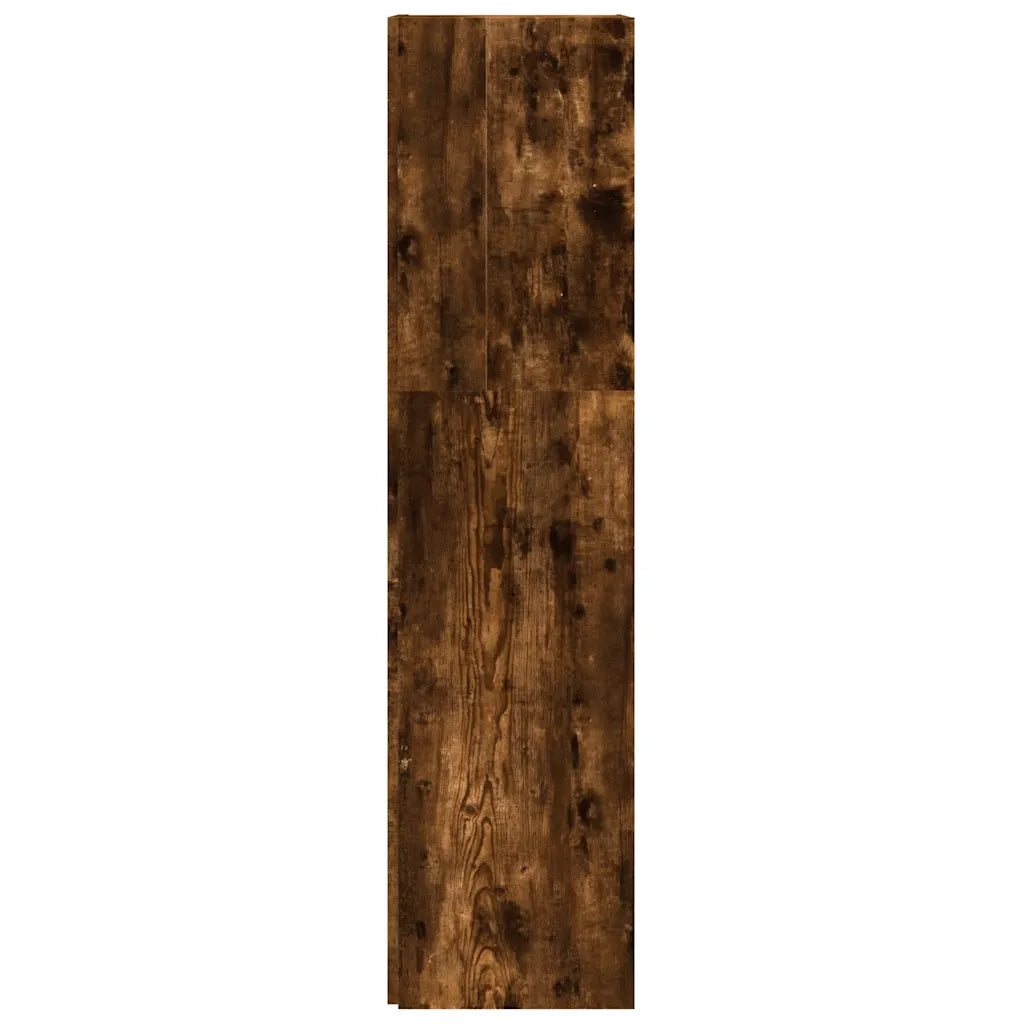 Scaffale Angolare Rovere Fumo 33x33x132 cm Legno Multistrato 816023