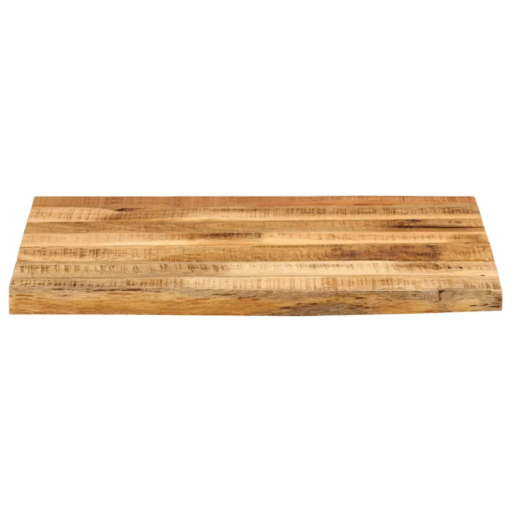 vidaXL Piano Tavolo 80x80x3,8cm Bordi Vivi Legno Massello Mango Grezzo