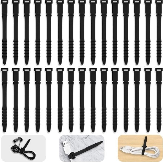 Cable organizer ricaricabile 113 cm - regolabile e elastico - multifunzionale - organizzatore di cavi per cavo di ricarica cavo USB cavo auricolare
