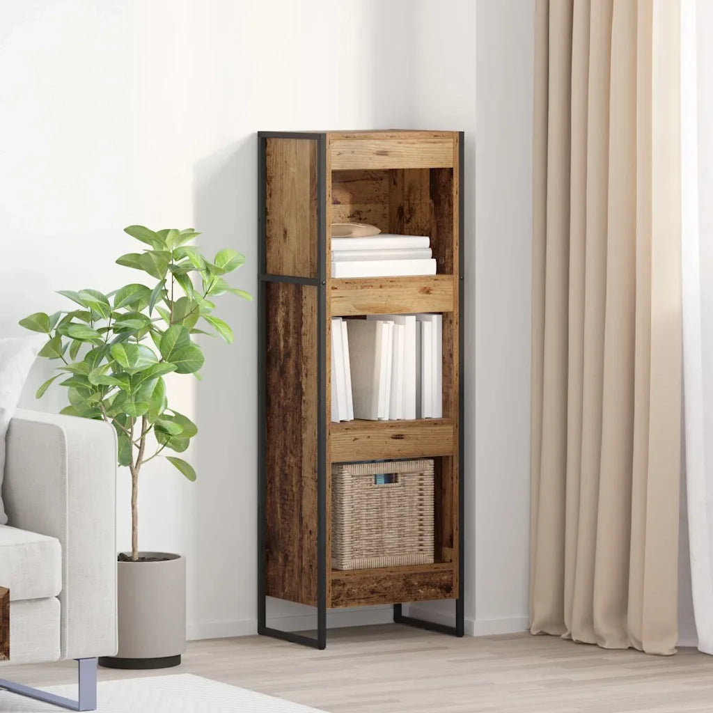 Armadio per Libri Legno vecchio 40 x 30 x 121 cm