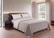 Completo Lenzuola In Morbida Flanella Made Italy Disegno Lane C.N - 1 Piazza E Mezza - Beige