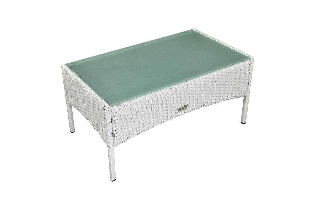 Salotto da giardino in rattan, set di divani da esterno in polyrattan bianco - Erica - RT-E08ZB