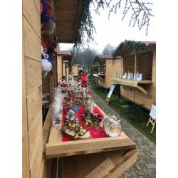 Chiosco Espositivo in Legno, Doghe in Pino Massello Spessore 19 mm. Serie CH Modello CH2x2