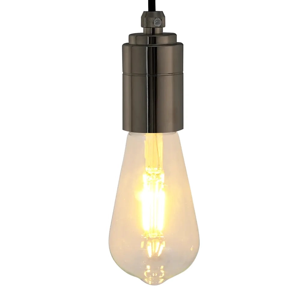 Portalampade 2 pz Nero Lucido E27 CFW4189423