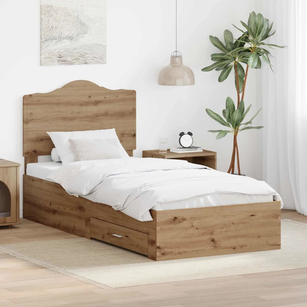 Struttura del letto Rovere artigianale 100 x 200 cm