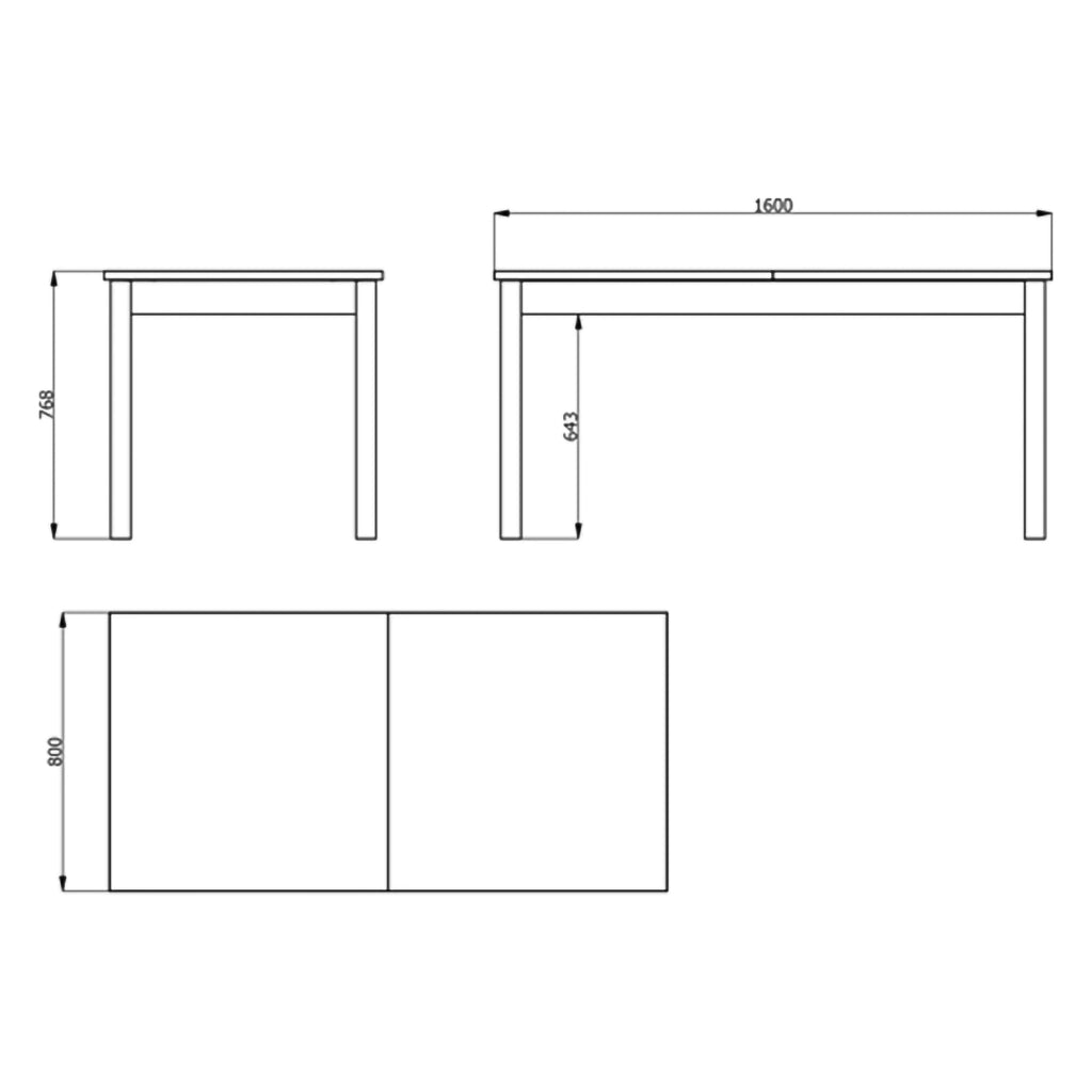 Senn, Tavolo Fisso 8 Posti, 160x80x77h cm Marrone Rovere Nodi