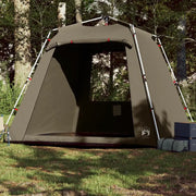 Tenda da Pesca 4 Persone-Tenda da campeggio Verde Oliva a Rilascio Rapido 123817
