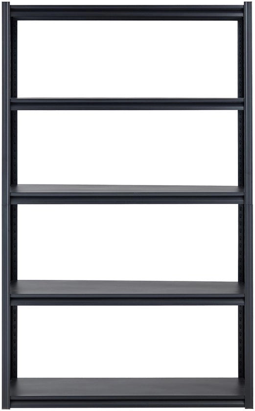 Stangia di Cadenza per Garage, 5 Piani - 1361 Kg di Capacità di Carico - Struttura in Acciaio Riscaldabile - 45,7 x 121,9 x 198,1 Cm - Nero