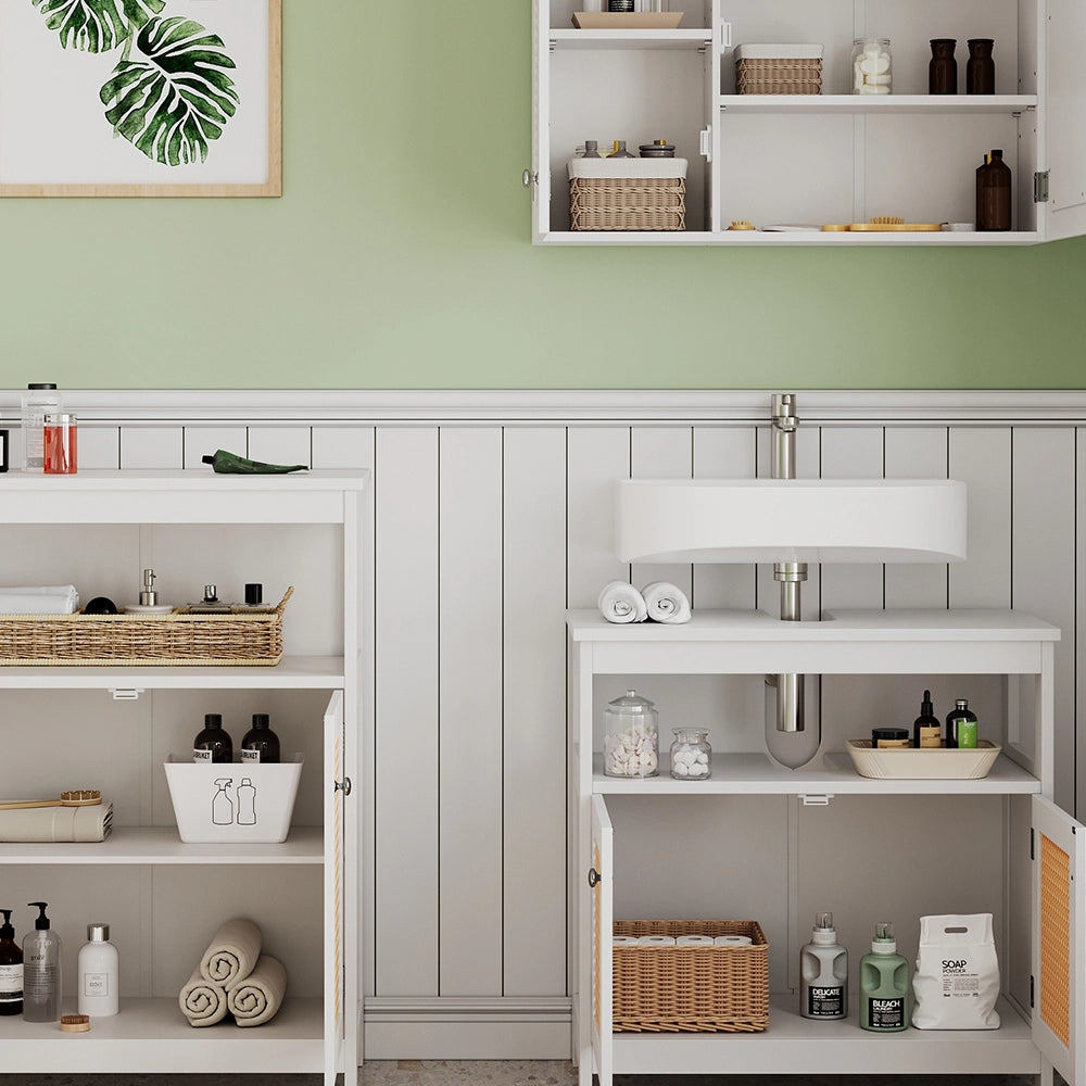 Vicco Set di mobili da bagno Bianco 3 parti
