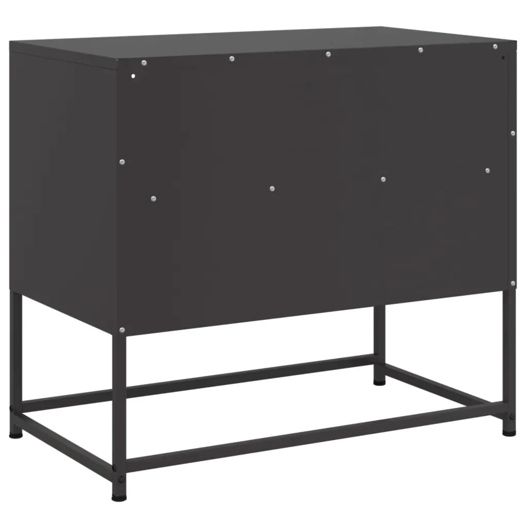 Mobile TV Nero 68x39x60,5 cm in Acciaio