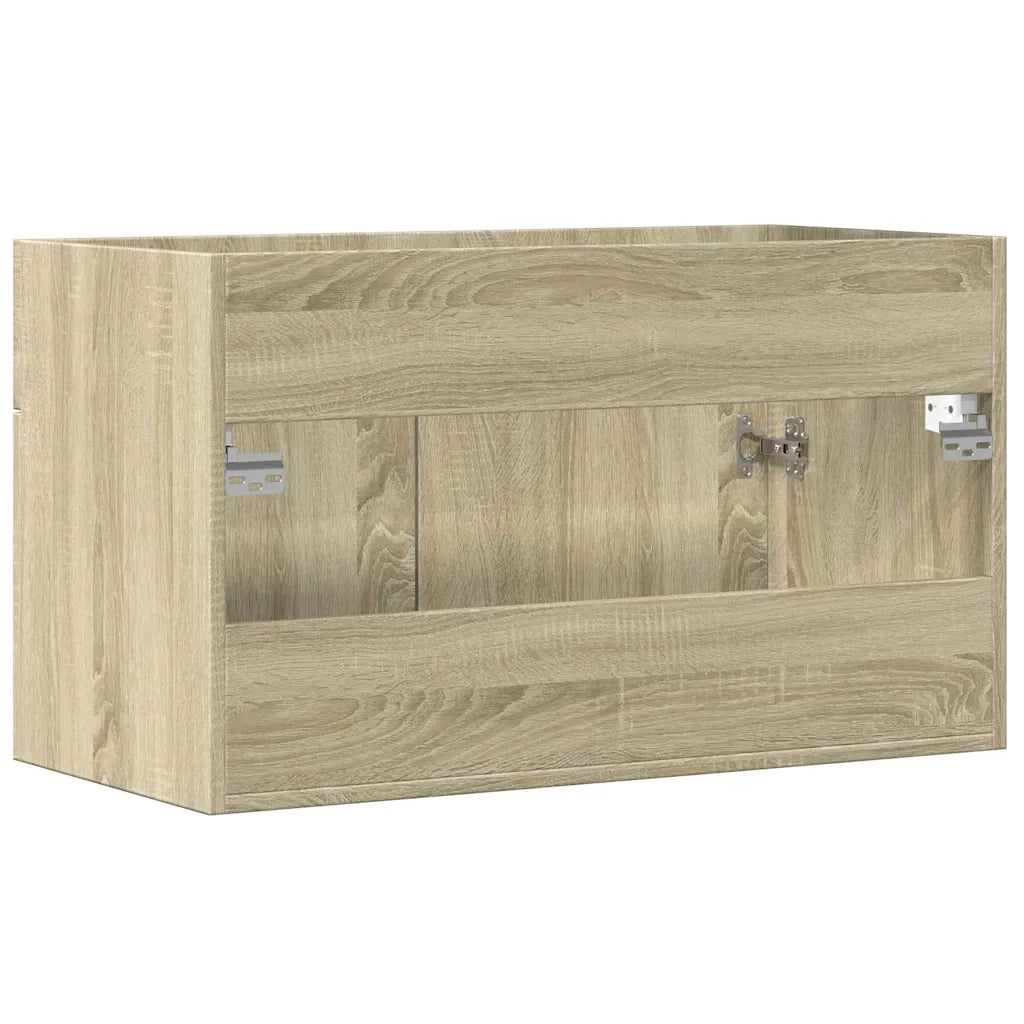 Mobile Sottolavabo-Armadietto da bagno Rovere Sonoma 80x38,5x46cm Legno Multistrato