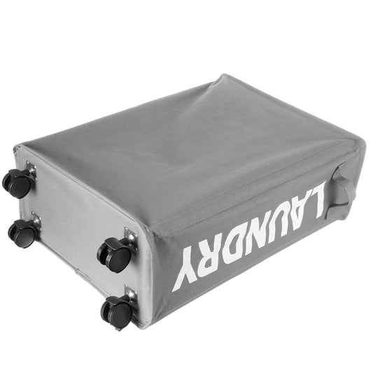 Cesto Biancheria Sporca Pieghevole in Tessuto Portabiancheria con Ruote Grigio