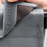 Cesto Biancheria 3 Scomparti Portabiancheria Pieghevole Metallo e Tessuto Grigio