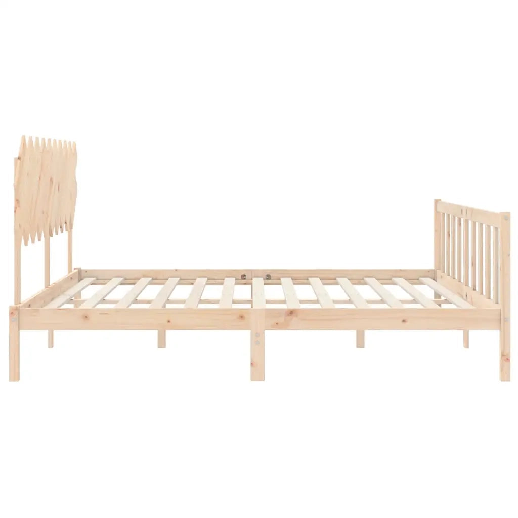 Giroletto senza Materasso-Struttura Letto 200x200 cm in Legno Massello di Pino 439997