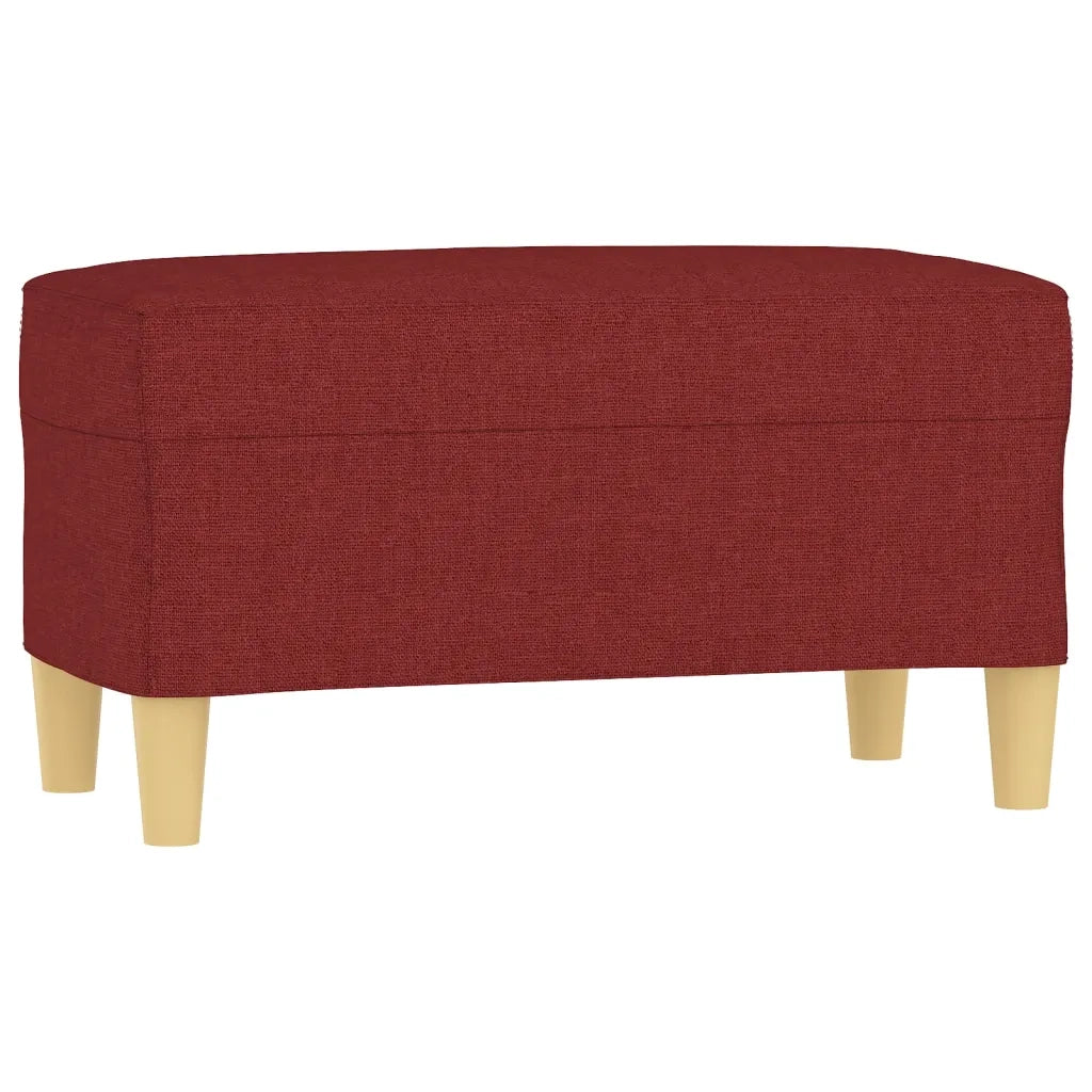 Panca-Sgabello Rosso Vino 70x35x41 cm in Tessuto 477115