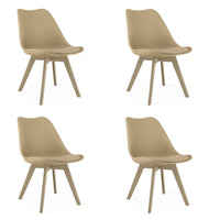 Sedia VALORA RIXK - Design ergonomico beige scuro x 4
