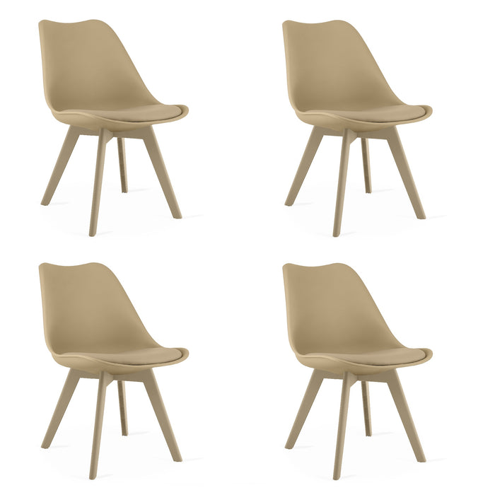 Sedia VALORA RIXK - Design ergonomico beige scuro x 4