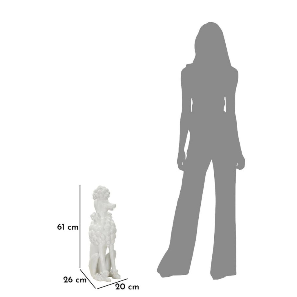 Scultura VKH366, Bianco, Poliresina, 20x26x61 cm