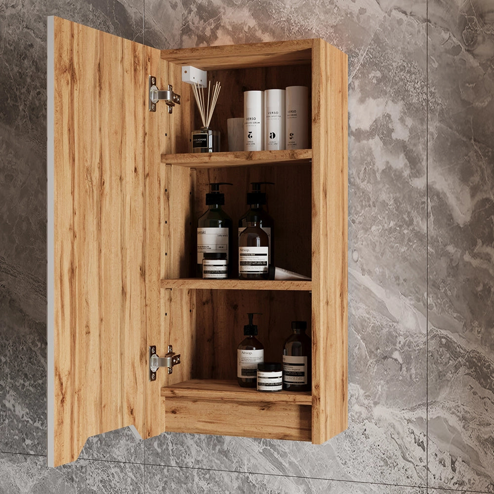 Vicco mobile bagno Rovere/bianco con struttura in piastrelle 20 x 72.6 cm