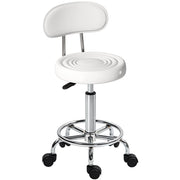 Sedia da ufficio girevole con schienale e ruote regolabile ¨C zephmum ¨C 32x40x70-86cm bianco