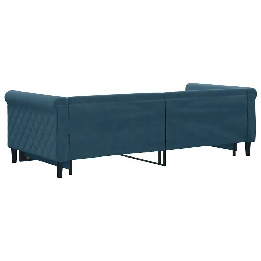Divano Letto con Letto Estraibile-Sofa Letto-Daybed Blu 90x200 cm in Velluto 933482