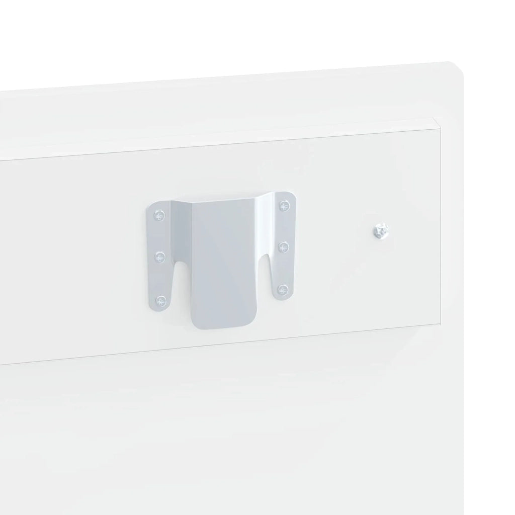 Testiera da Muro BREDA Bianco Lucido Legno ingegnerizzato 897599