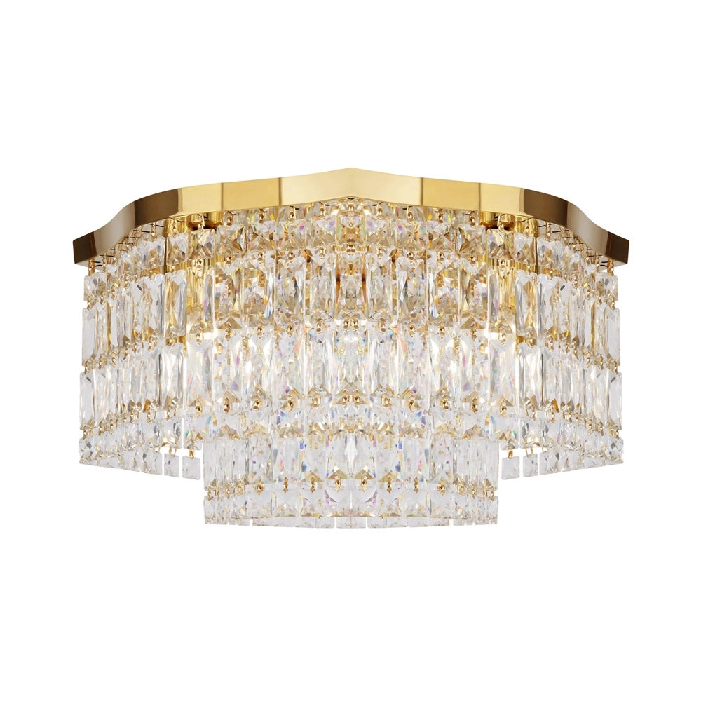 Plafoniera Contemporanea Dune Metallo Oro 6 Luci