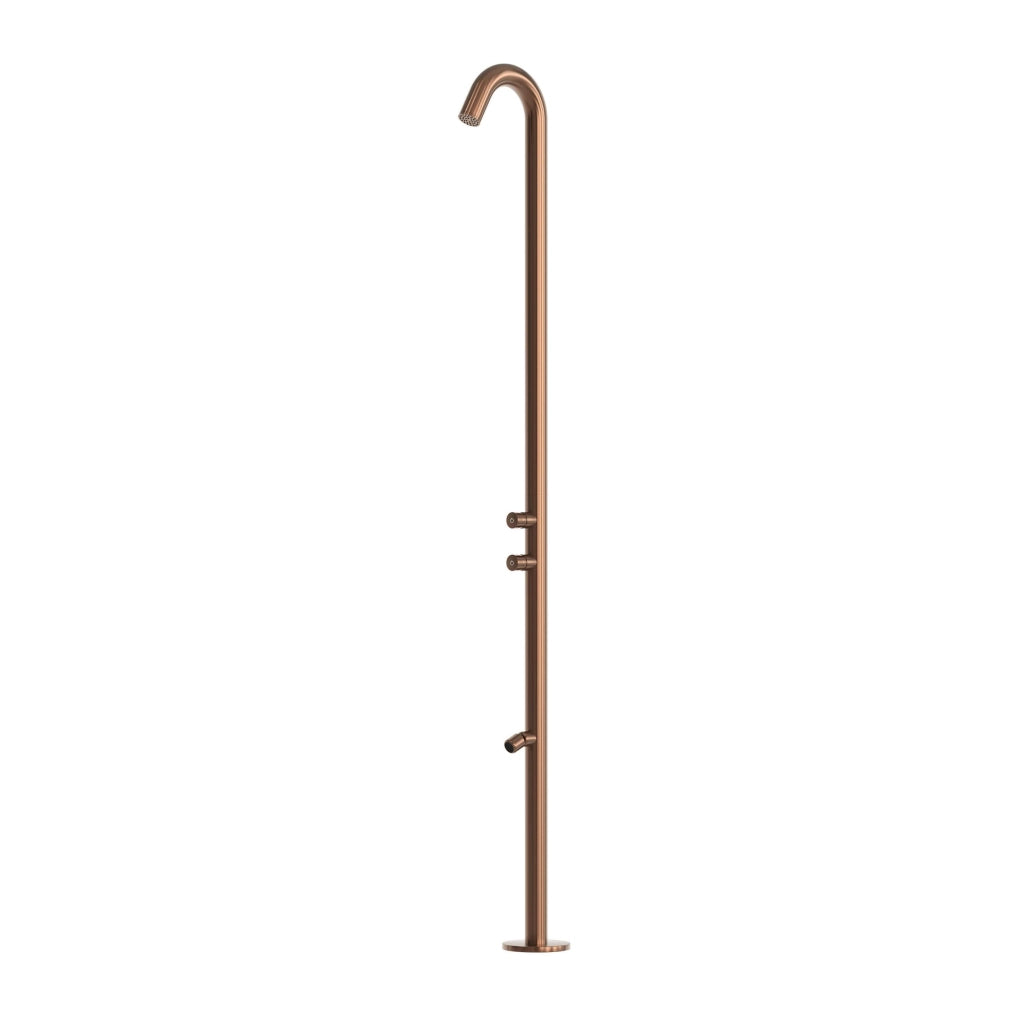 SINED Doccia in acciaio inox 316L oro rosa codice DOCCIA-QUARTU-DOPPIO-TMP-ORO-ROSA