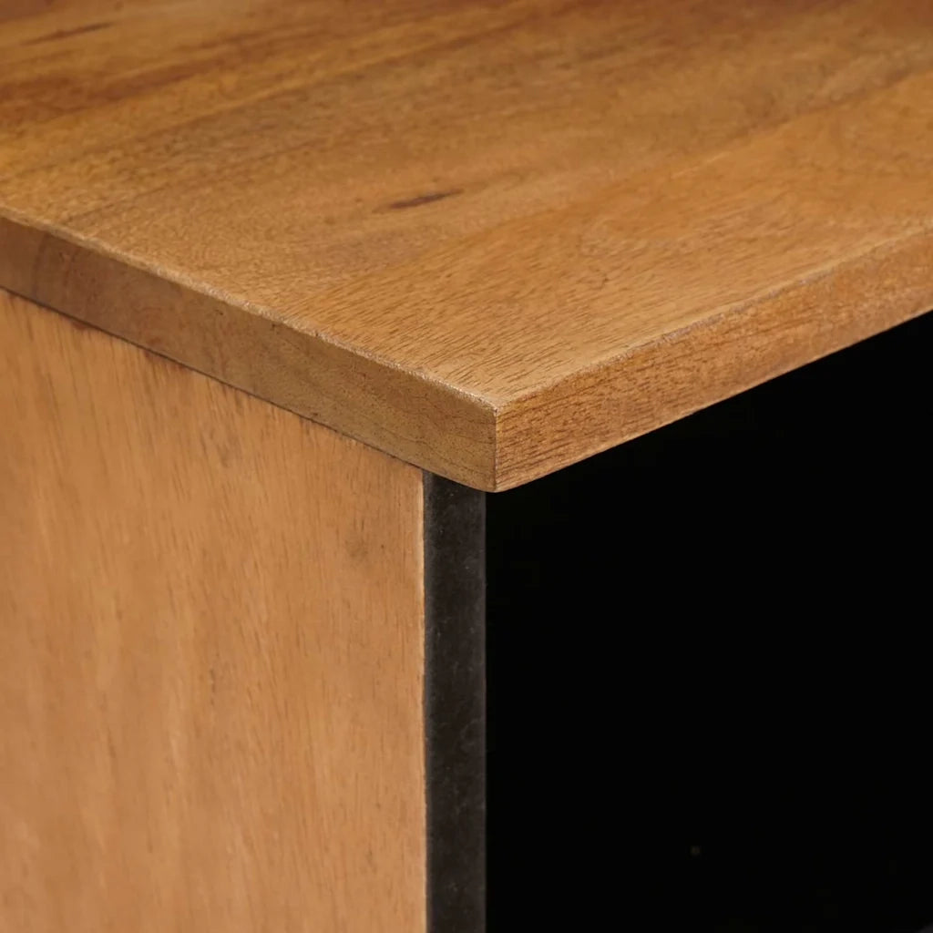 vidaXL Comodino Marrone chiaro 40 x 33 x 46 cm legno massello di mango