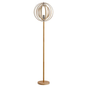 Lampada da Terra in Acciaio Colore Legno Ø38x160 cm