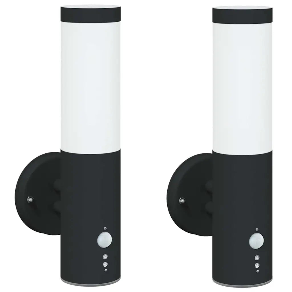 Lampada da Parete Esterna 2 pz Nero 15 x 7,5 x 33 cm CFW8057055