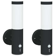 Lampada da Parete Esterna 2 pz Nero 15 x 7,5 x 33 cm CFW8057055