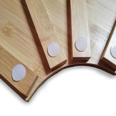 Pedana doccia semicircolare in legno di bambù 60x60 cm
