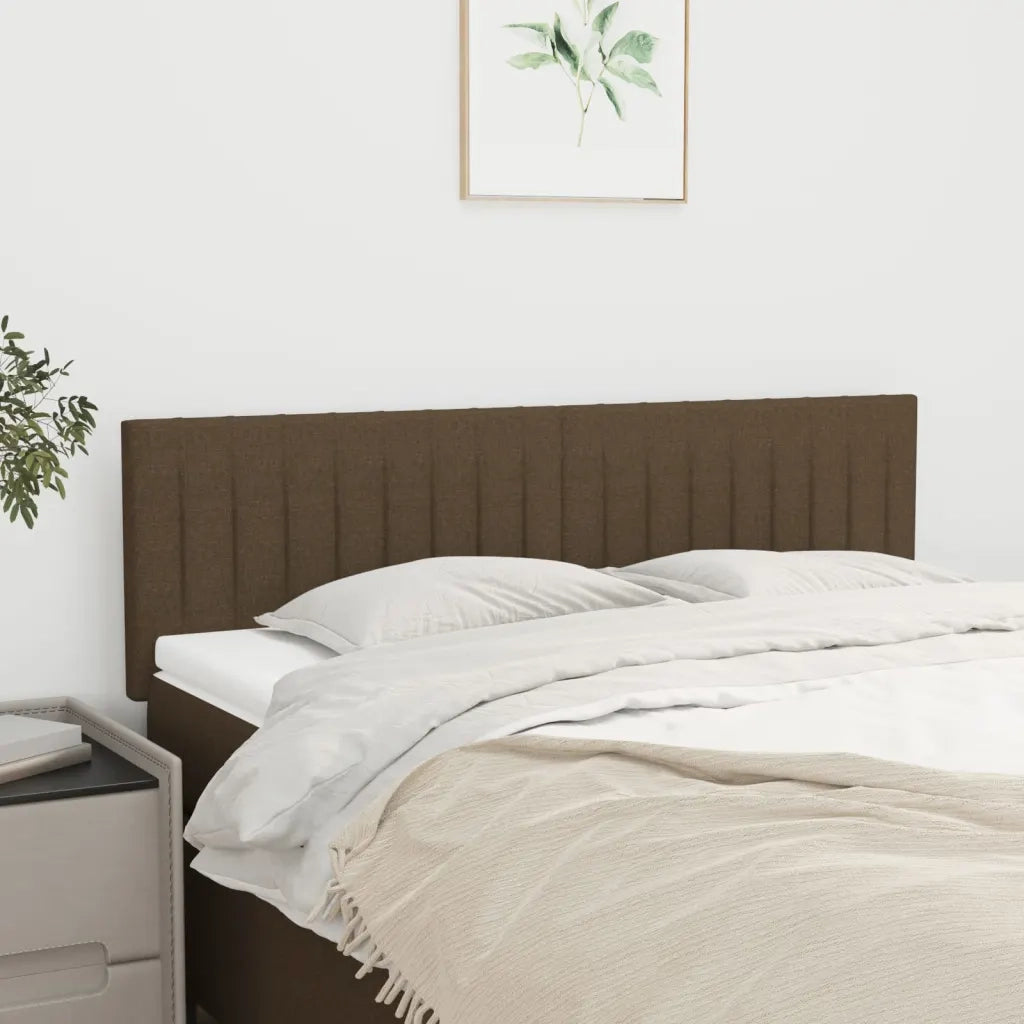Testiera Marrone Scuro 144x5x78/88 cm in Tessuto 346245