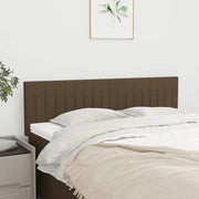 Testiera Marrone Scuro 144x5x78/88 cm in Tessuto 346245