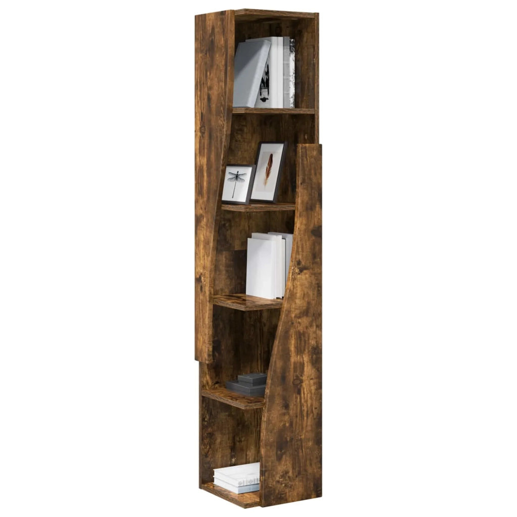 Mobile angolare 27,5x27x140cm Legno ingegnerizzato Rovere fumé 889870