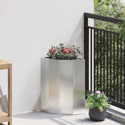 Vaso d'angolo Argento 30 x 30 x 50 cm Acciaio inossidabile