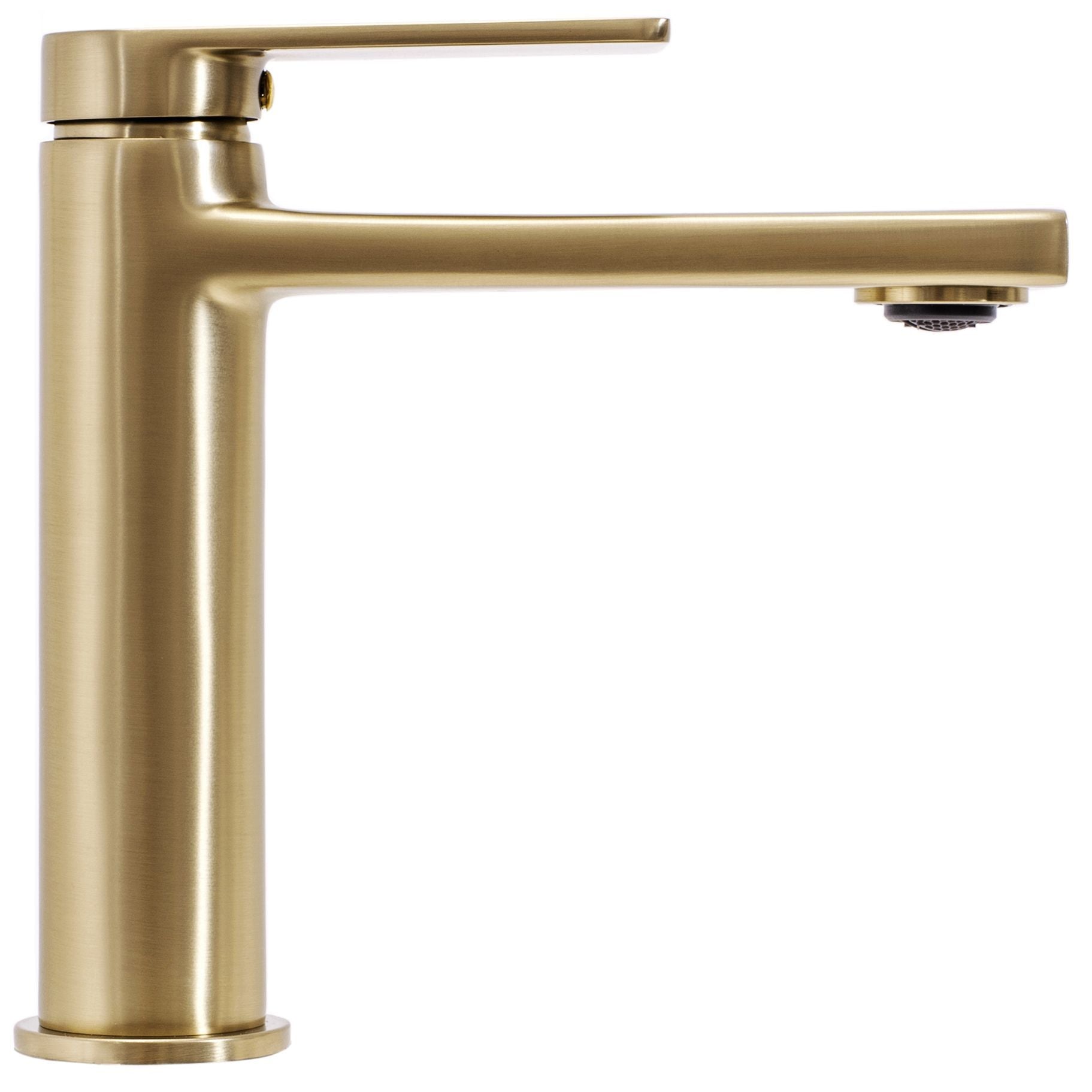 Rubinetto Da Lavabo Rea Verso Brush Gold Low