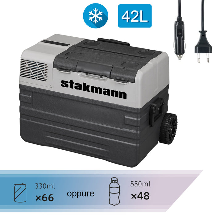 Frigorifero per Auto Barca Camper 12V e 220V con Compressore AC/DC Portatile 42L