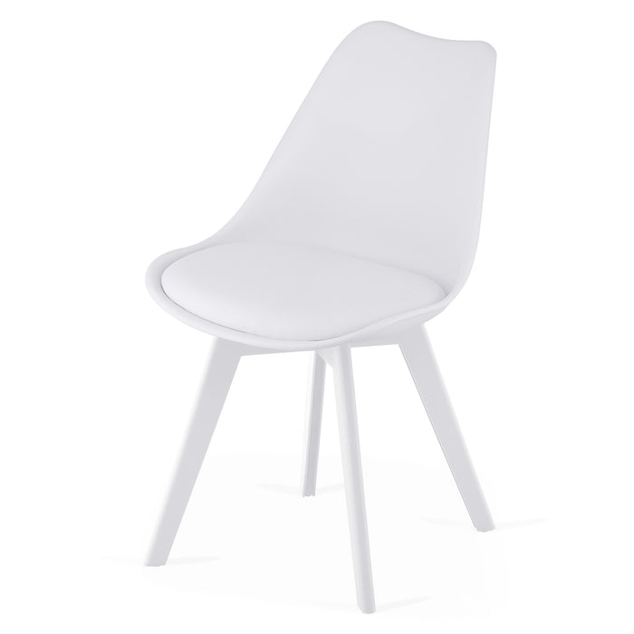 Sedia VALORA RIXK - Design ergonomico bianco per soggiorno x4