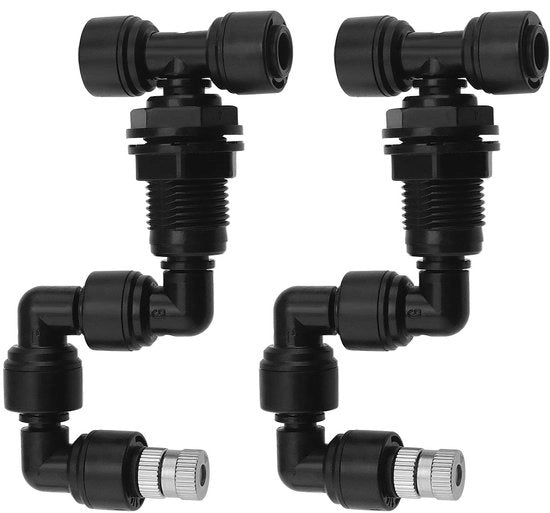 Set di 2 Spremini 360° Flessibili per Reptili in Plastica/Metallo - Bocchette Fine per Nebulizzazione - Adattatore per Reptili - Materiale Durevole - Generatore di Nebbia