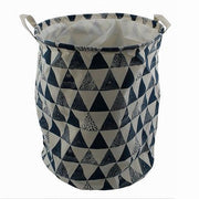 Trade Shop - Cesto Porta Biancheria Vestiti Sporchi Pieghevole Motivo Triangoli 35x45cm 10476 -