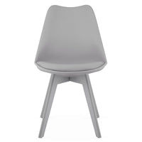 Sedia VALORA RIXK - Design ergonomico grigio per soggiorno x2