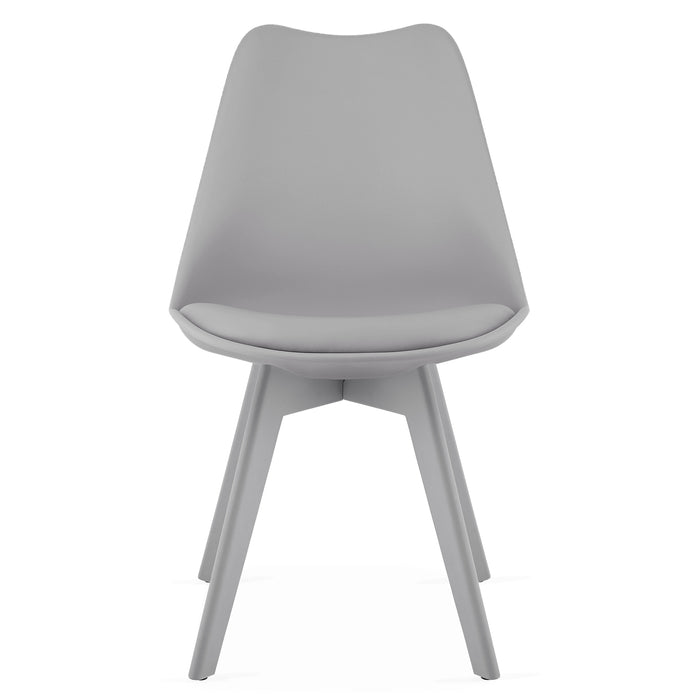 Sedia VALORA RIXK - Design ergonomico grigio per soggiorno x2