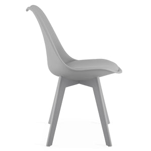 Sedia VALORA RIXK - Design ergonomico grigio per soggiorno x2