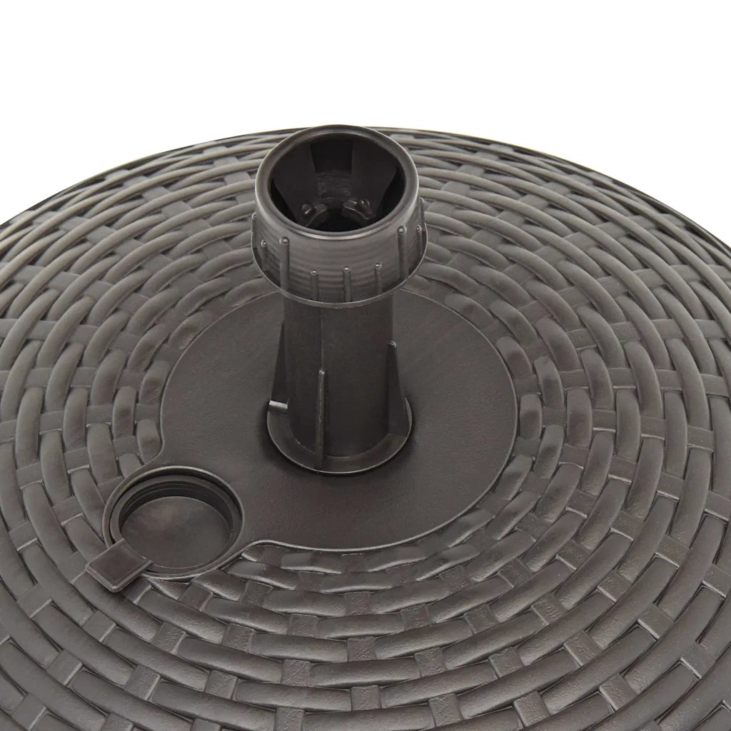 Base Ombrellone per Sabbia/Acqua 20L Marrone Rattan in Plastica CFW5023316
